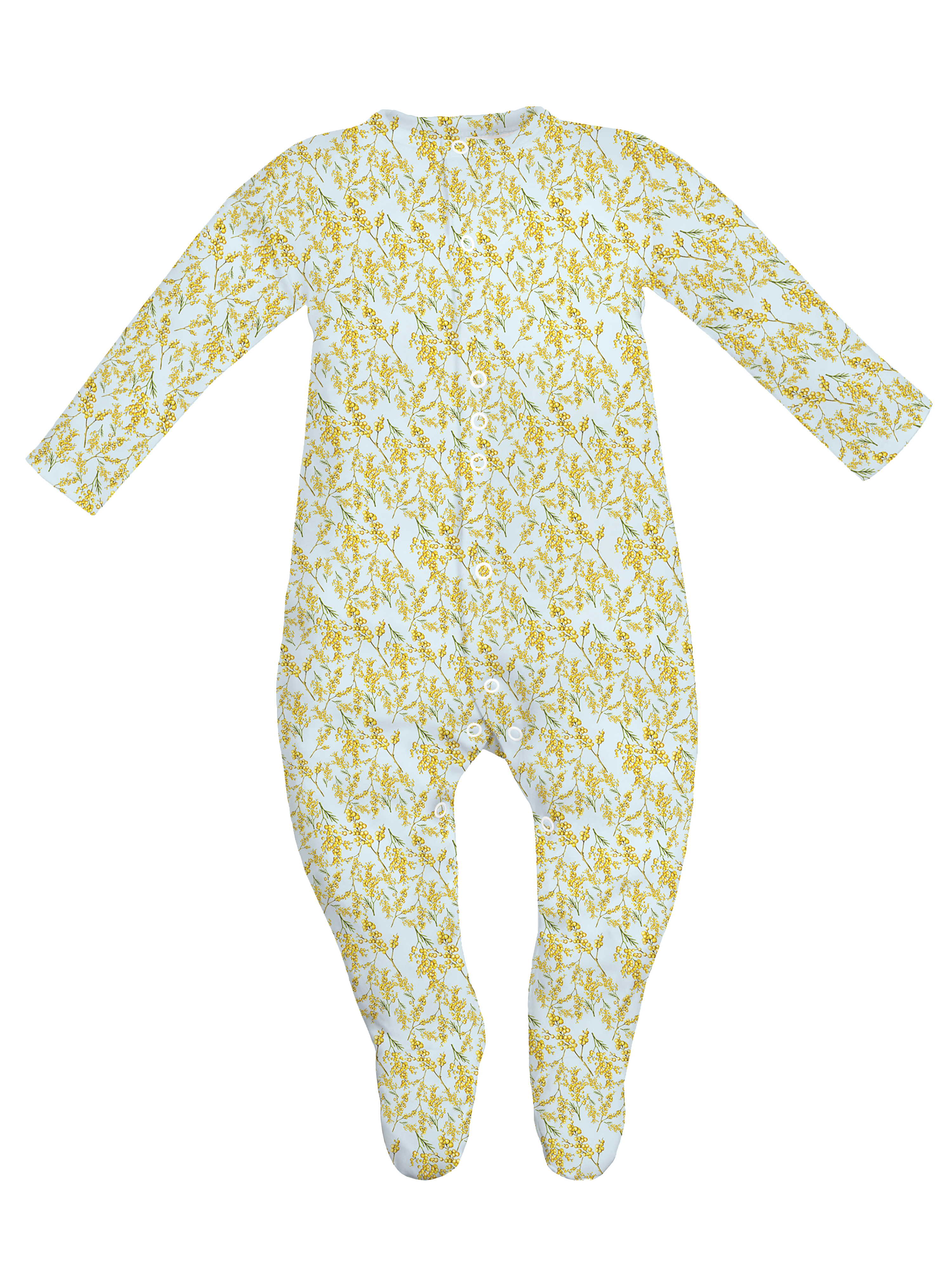 Baby mimosa printed sleepsuit