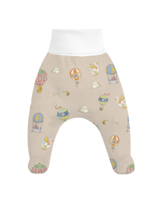 Hot air ballons print footed pants